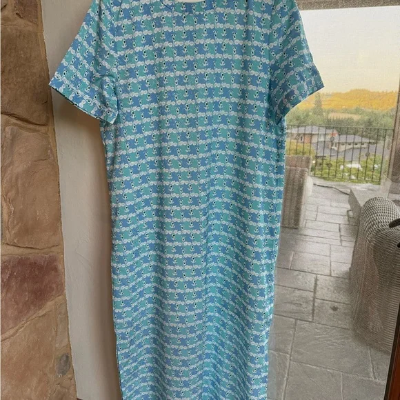 Tuckernuck Hyacinth House Geometric Print Caftan - Picture 2 of 2